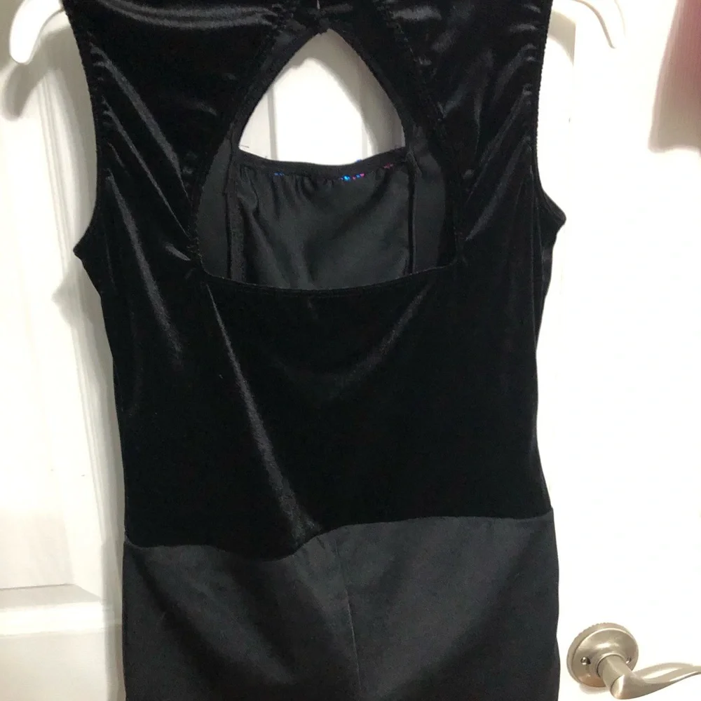 Dance costume velvet one piece with shorts & pink fuschia skirt tap jazz size XL
